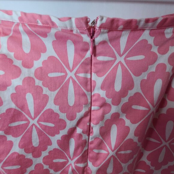 HBA Pink & White Geometric Print Skirt with Built-In Shorts – Size 10 - Picture 5 of 10